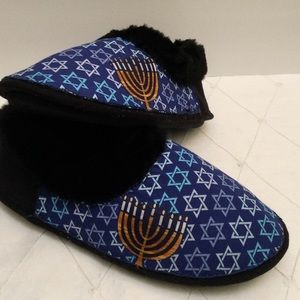 Hanukkah men’s shoes/Hanukkah slippers/Jewish Men’s shoes/Winter slippers. Sz 11